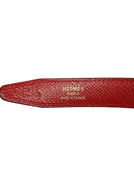 Hermes Belt Constance Box Calf Courchevel Black Red Gold main image 6